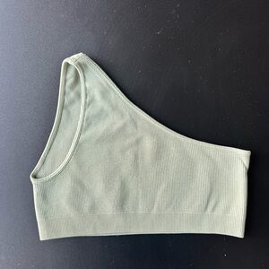 SET Active Sage Green Ribbed Crop Top